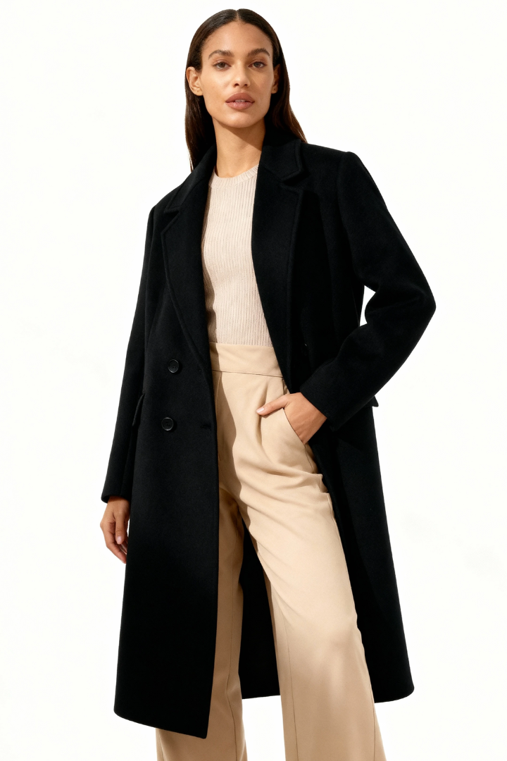 Esme Double-Breasted Longline Wool Coat