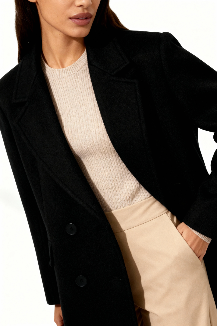 Esme Double-Breasted Longline Wool Coat