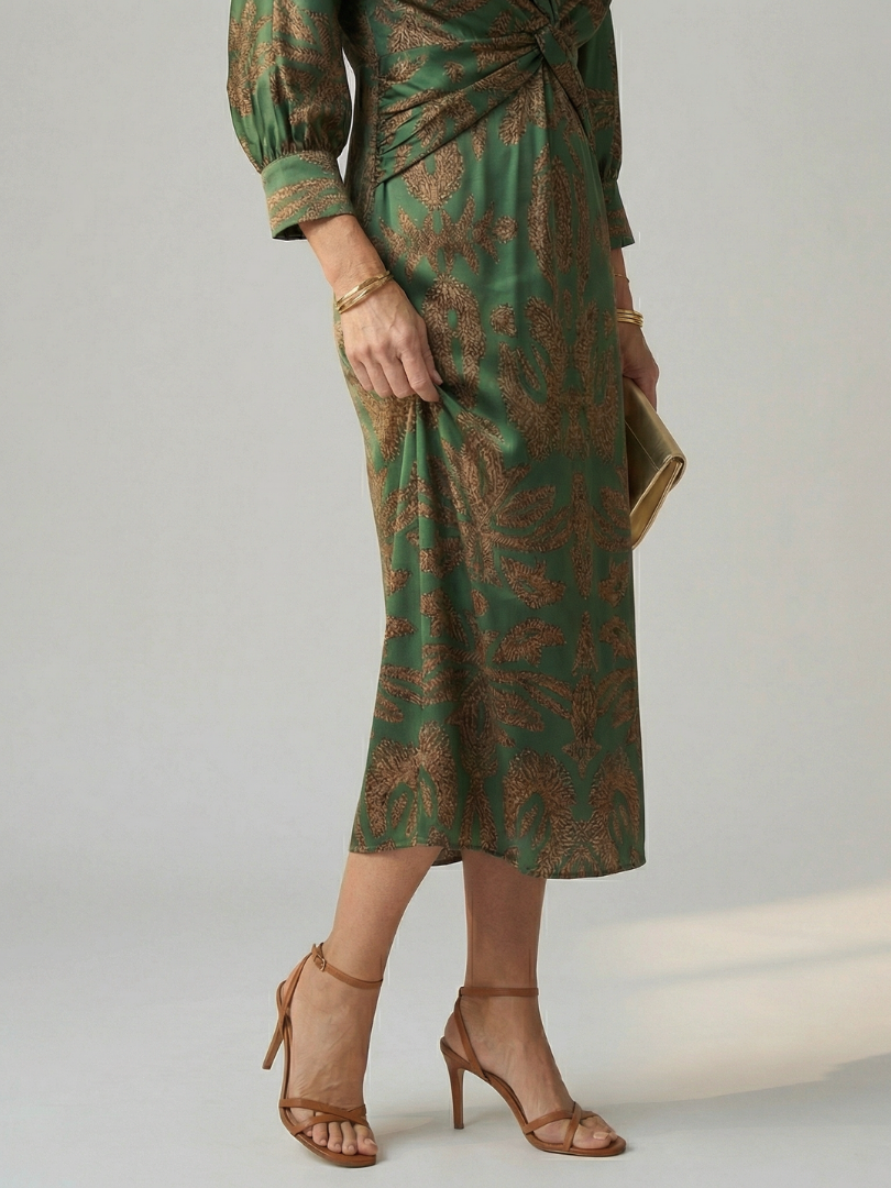 Lune | Natural Crossover Midi Dress™