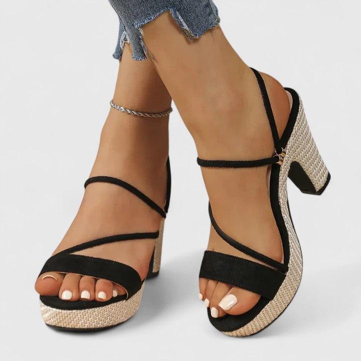 Justyna | Elegant Orthopedic Heels in Black and White