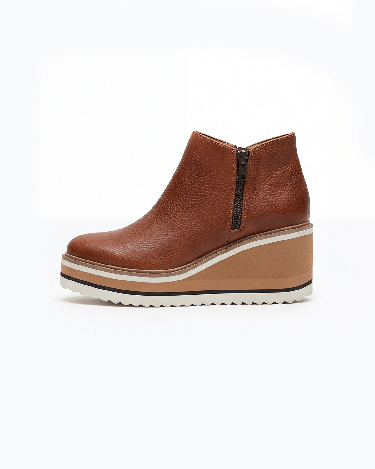 Randi Platform Wedge Side-Zip Ankle Boots