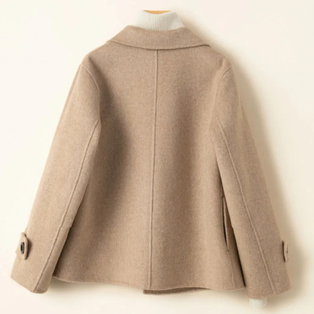 Women's Coat with Button Front and Cuffs | For Winter | Size M-3XL | Beige, Camel, Taupe