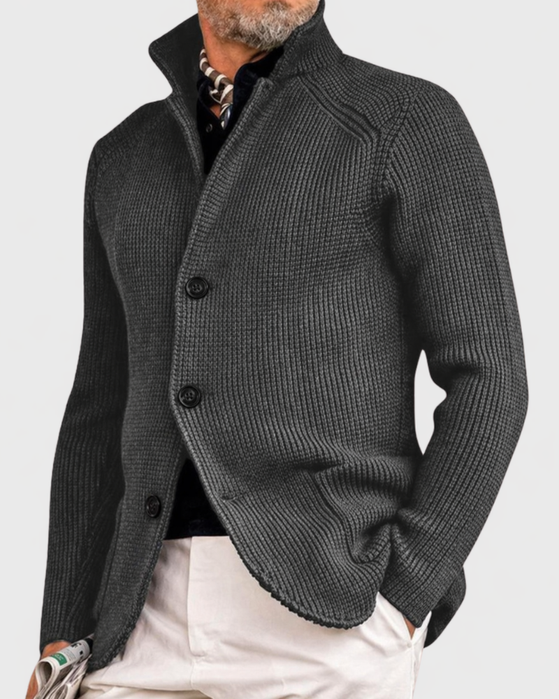 Henry | Mens Cardigan Coat with Room for Layers | Soft Breathable Feel, Warm | Navy, Black, Gray and More S-3XL