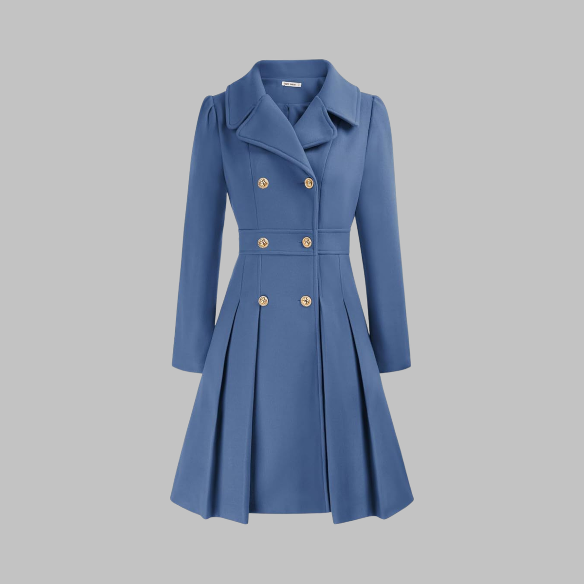 Dami | Womens Double Button Coat with Long Sleeves | Classic Layering Coat | Beige, Camel, Black and More S-3XL