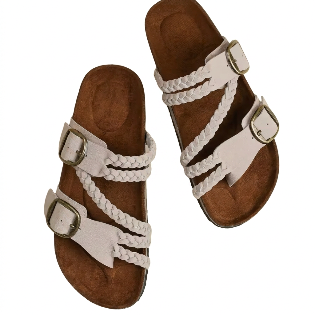 Hayleigh Braided Cork Footbed Sandals