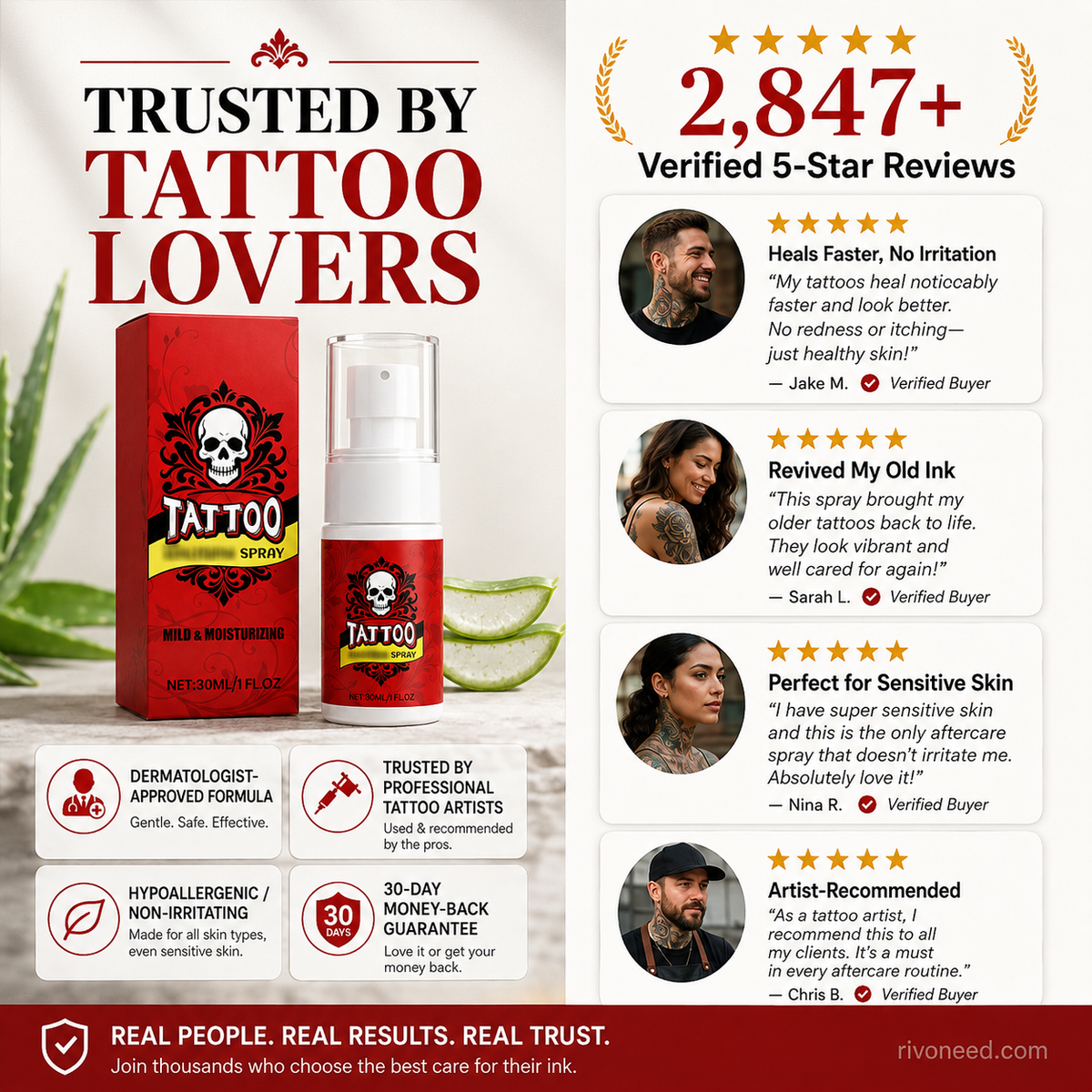 Tattoo Hydration Mist for Bold, Vibrant Ink Every Day