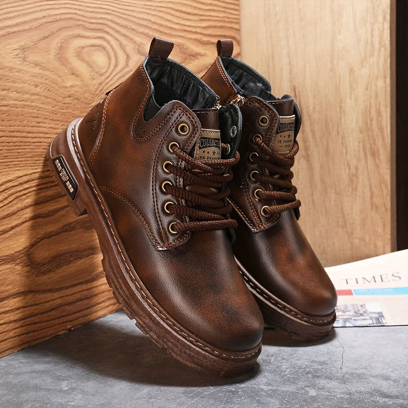 Women's Black Boots with Lace-Up and Cushioned Footbed | For Winter | Size 7-12.5 | Black, Dark Brown