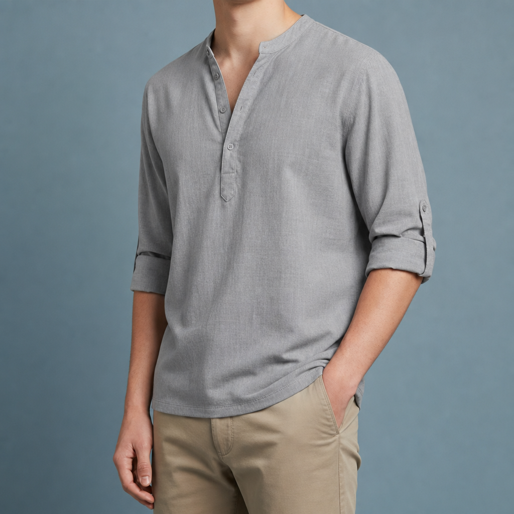 Roussillon Linen Henley Shirt