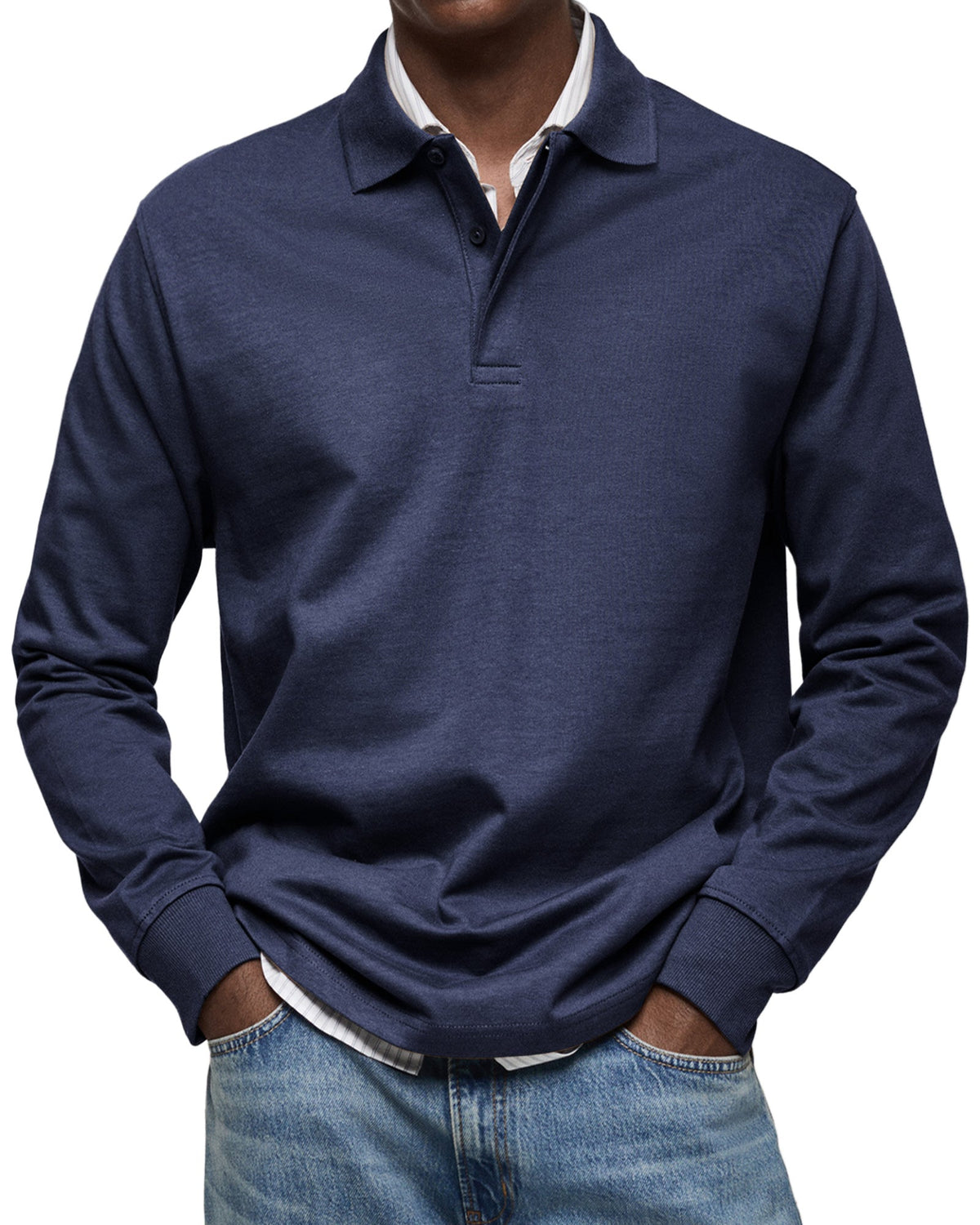 Caleb | Men's Casual Long-Sleeve Polo
