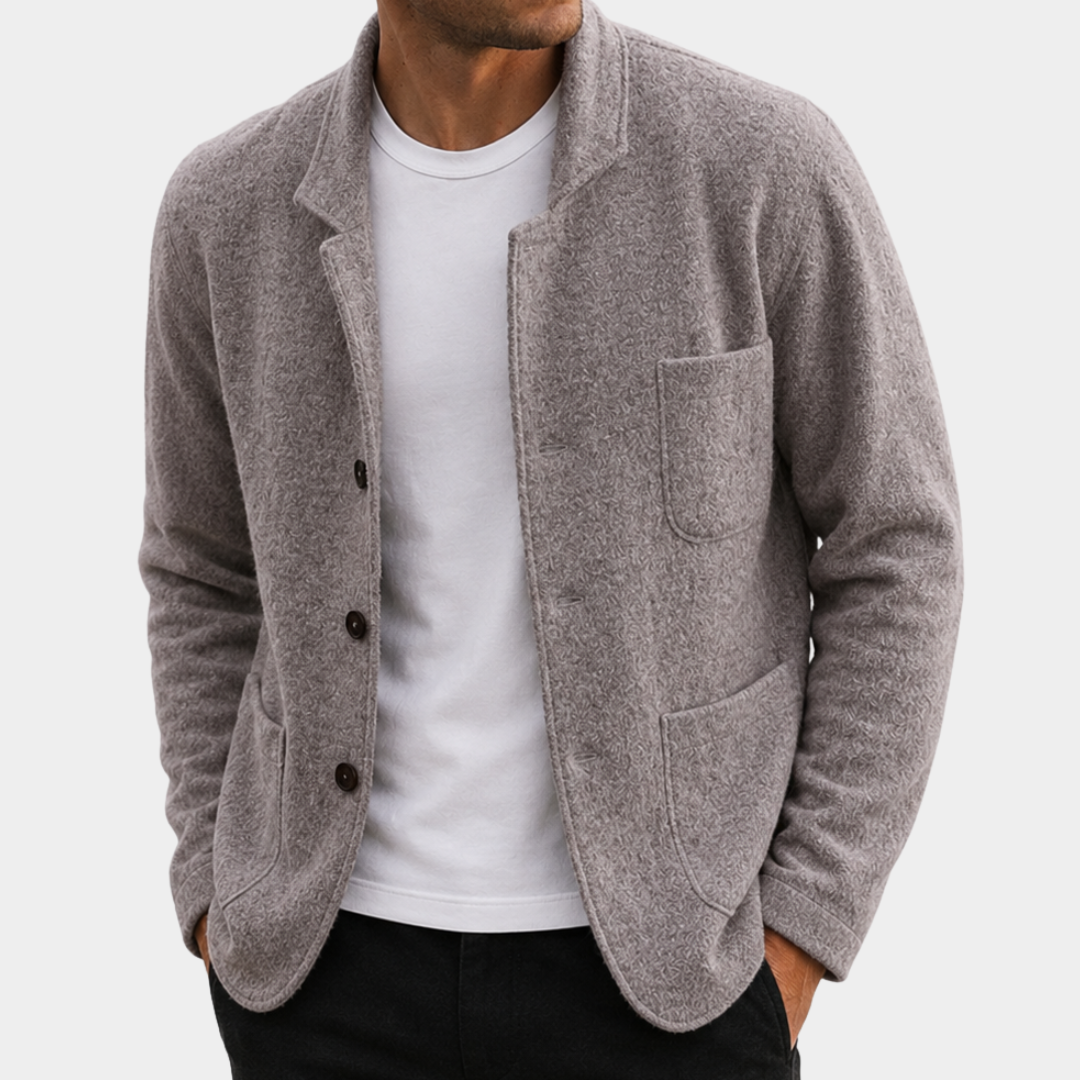 Kiel | Mens Slim Fit Knit Cardigan | Close-Cut Knit Layer for Smart Casual | Gray, Beige, Black and More S-2XL
