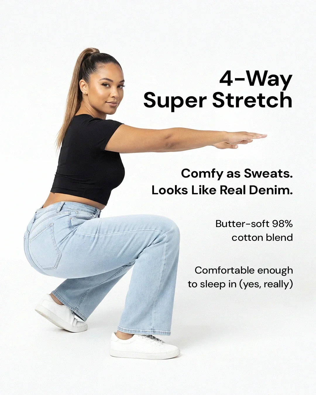 Remerie - Mid Rise BBL Wide Leg Jeans