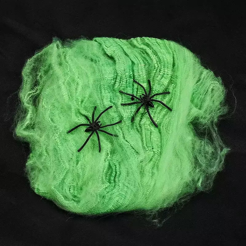 Halloween's Realistic Stretchable Spider Web Home Decoration