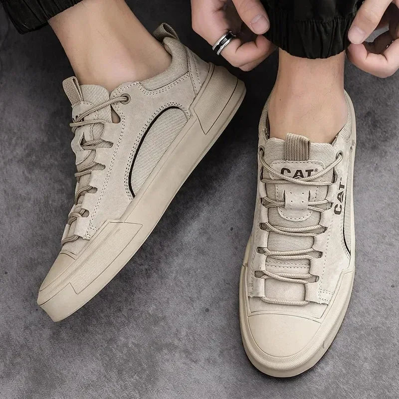 UrbanEdge | Men's Urban Style Leather-Like Sneakers