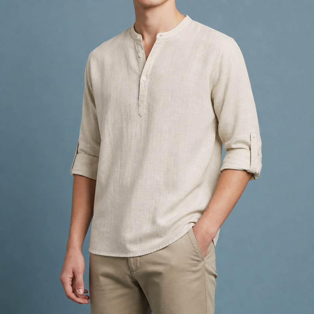 Roussillon Linen Henley Shirt
