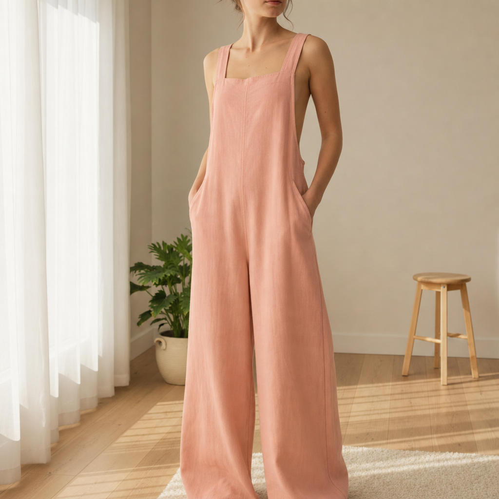 Corte Linen Bib Overall Jumpsuit