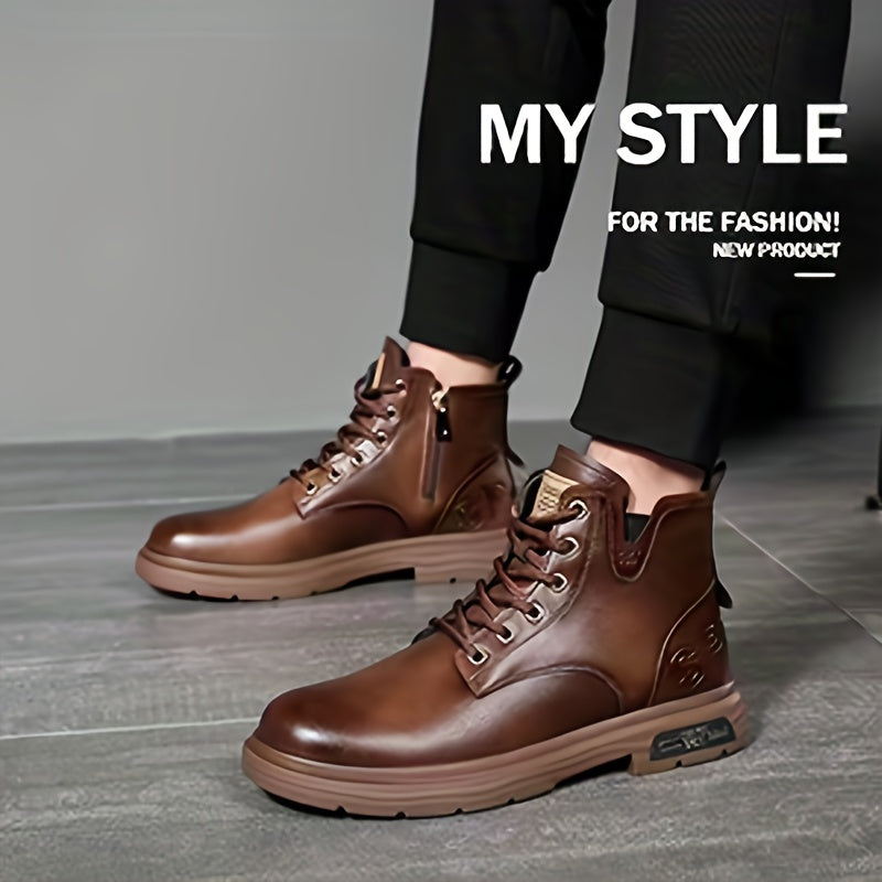 Women's Black Boots with Lace-Up and Cushioned Footbed | For Winter | Size 7-12.5 | Black, Dark Brown