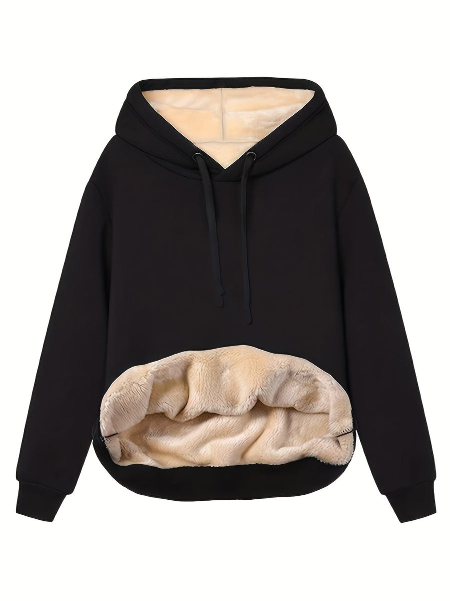 Women's Warm Fleece Hoodie for Winter Cold