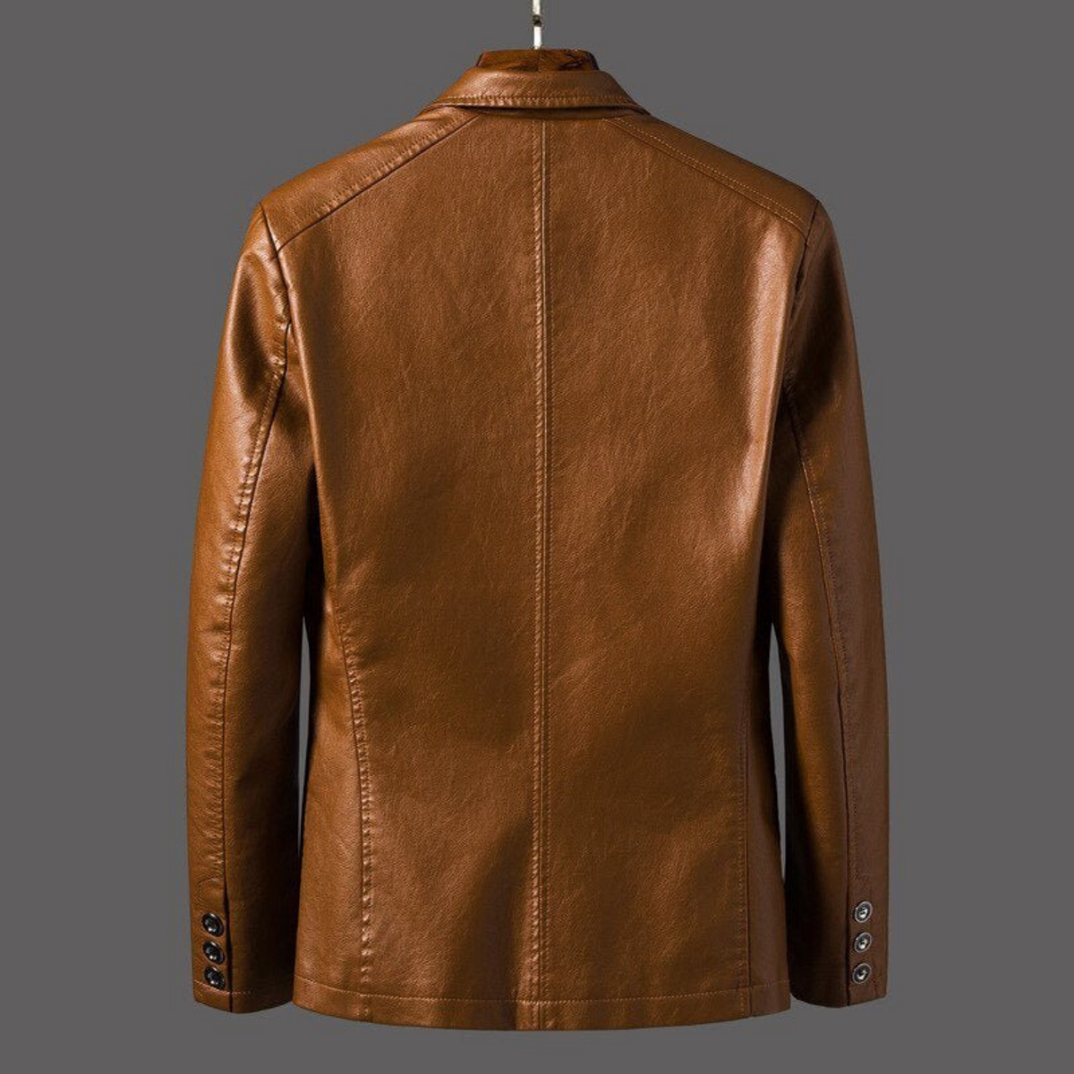 Men's Blazer Jacket, Notched Lapels, Long Sleeves, Button Front