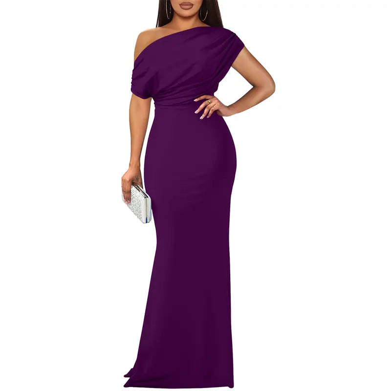 Eva's Boutique | Elegant Off-Shoulder Gown