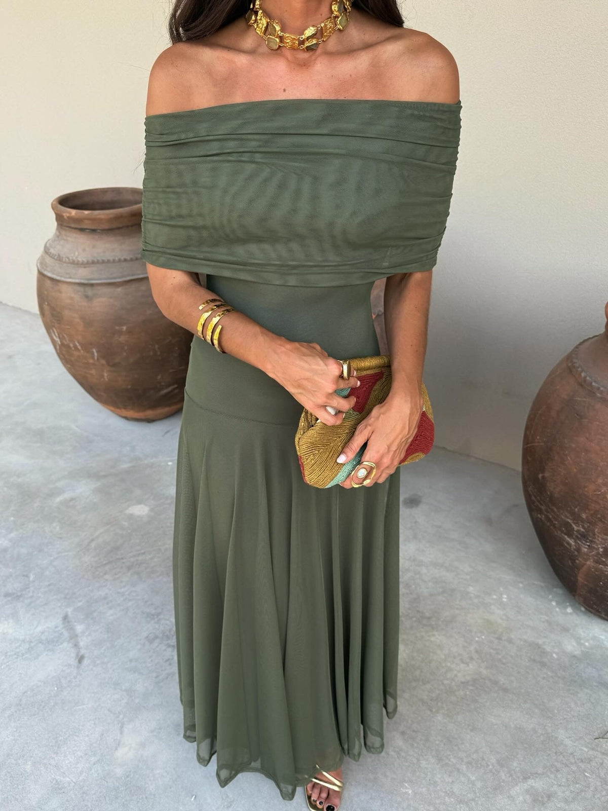 Simba | Three-tone silk tulle dress