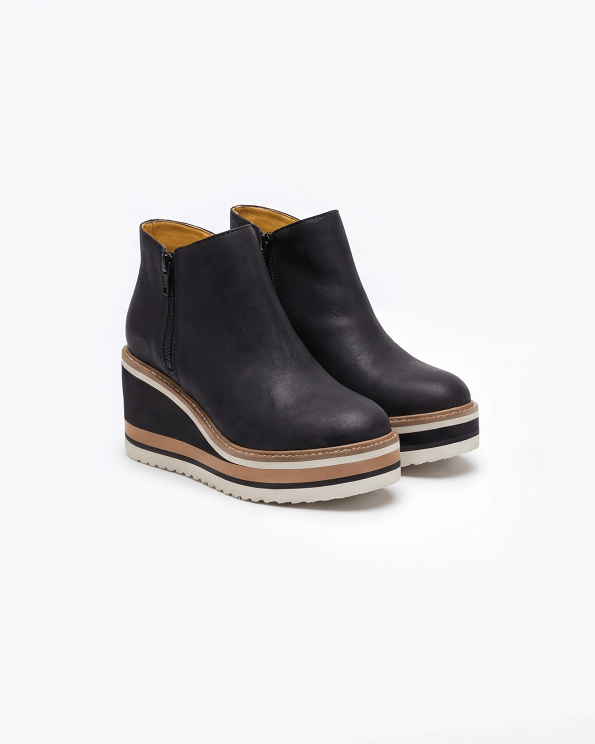 Randi Platform Wedge Side-Zip Ankle Boots