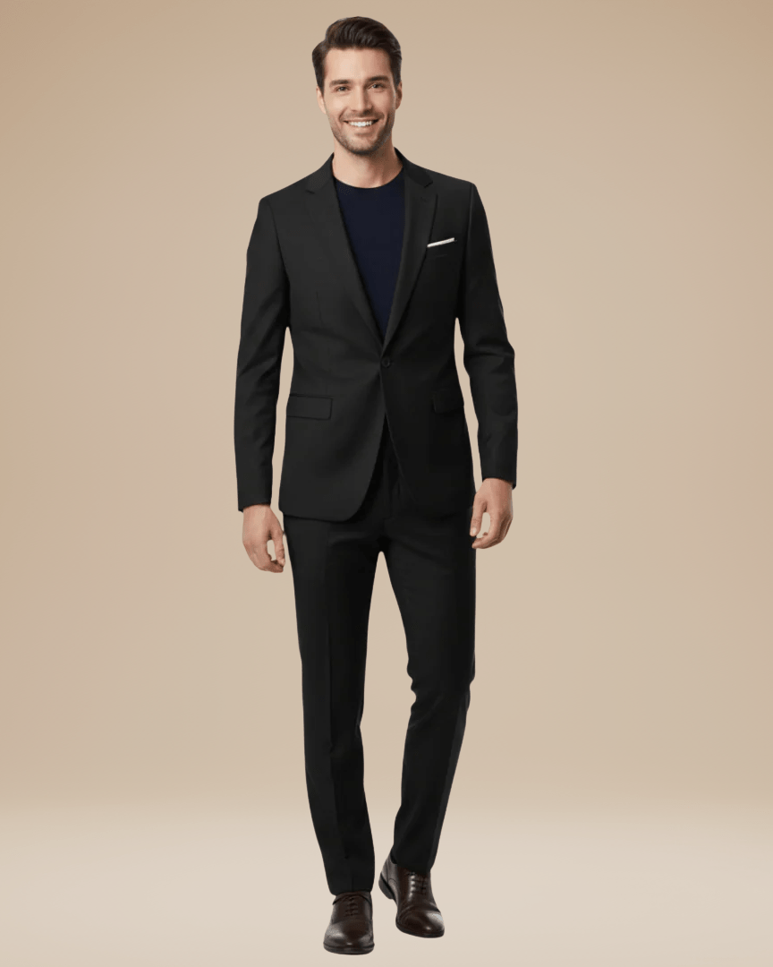 Men's Two-Piece Suit, Notched Lapels, Long Sleeves, Slim Fit