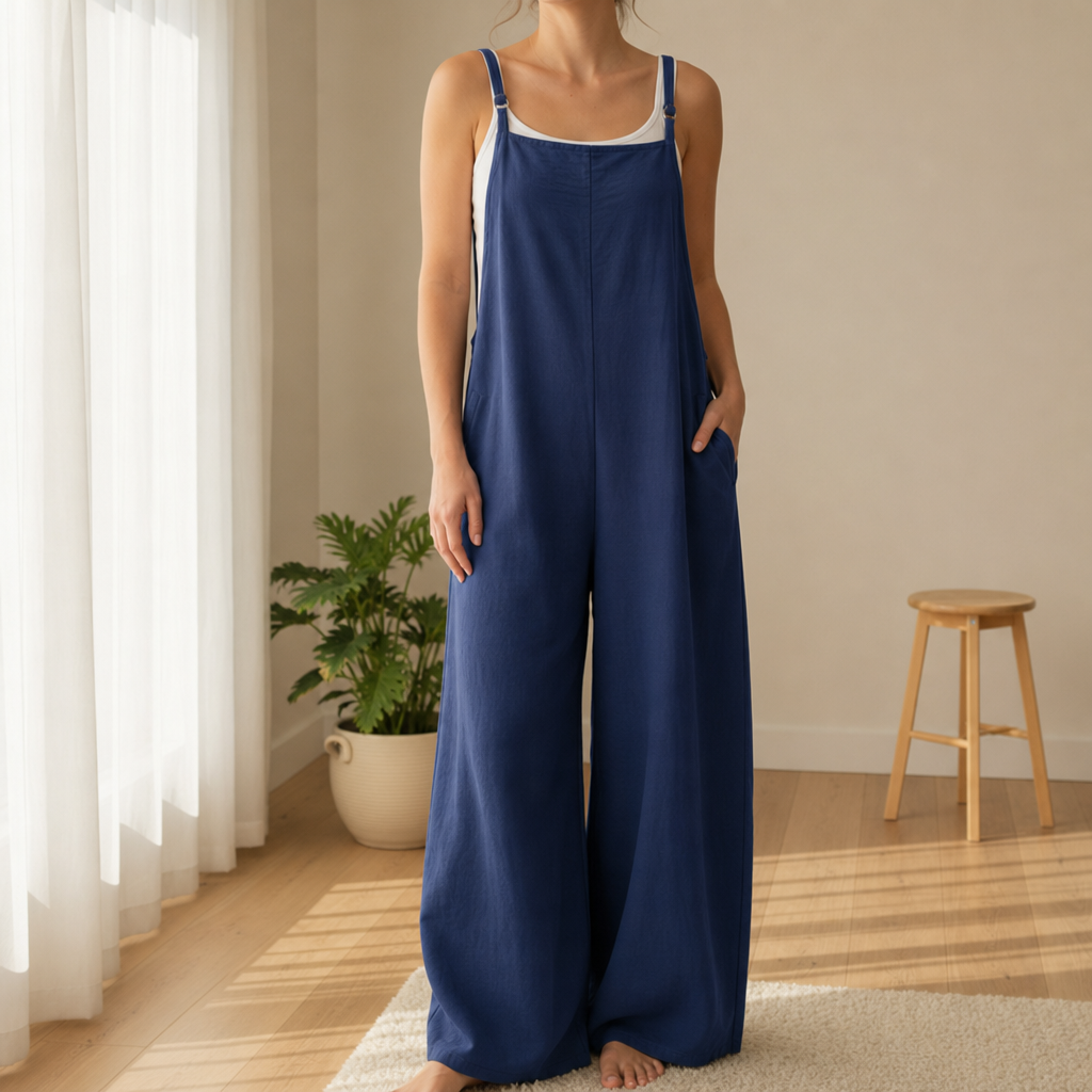 Corte Linen Bib Overall Jumpsuit