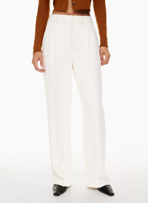 Women's Fitted Flared Pants – High Rise Flare Leg Dress Trousers