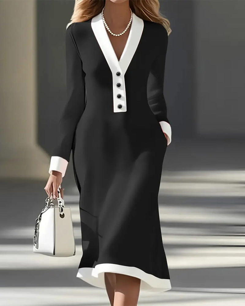 Stylish Long-Sleeve Dress