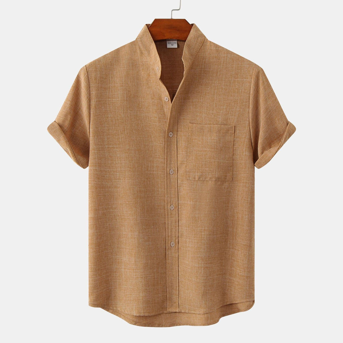 Benjamin · Solid Cotton Button-Down Shirt