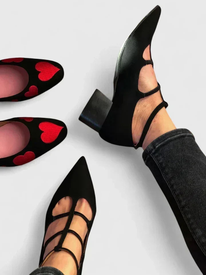 Lyn | Stylish Women's Heels in Black and Leopard