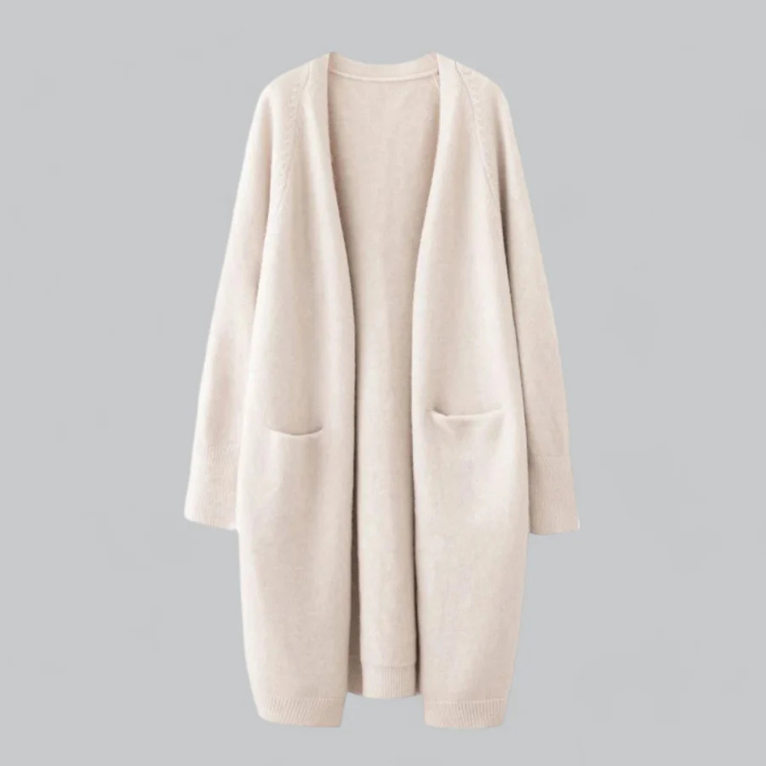 Women's Open Front Winter Cardigan – Relaxed Long Sleeve Cardigan
