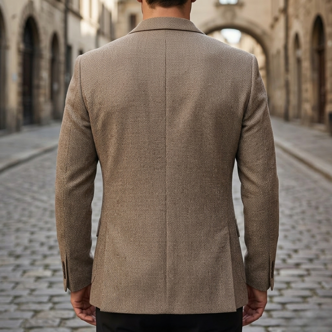 Men's Slim Blazer, Notched Lapels, Two Button Front