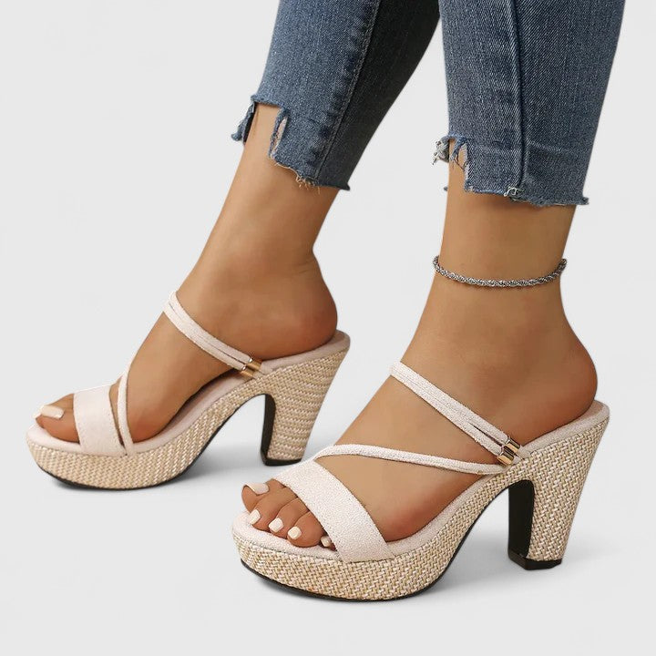 Justyna | Elegant Orthopedic Heels in Black and White