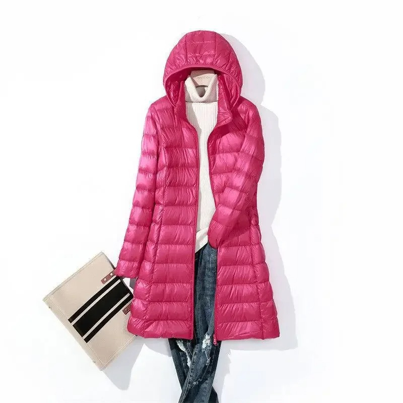 Women's Hooded Quilted Puffer Coat Long Down Jacket
