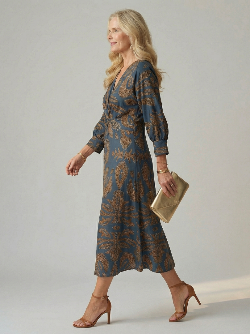 Lune | Natural Crossover Midi Dress™