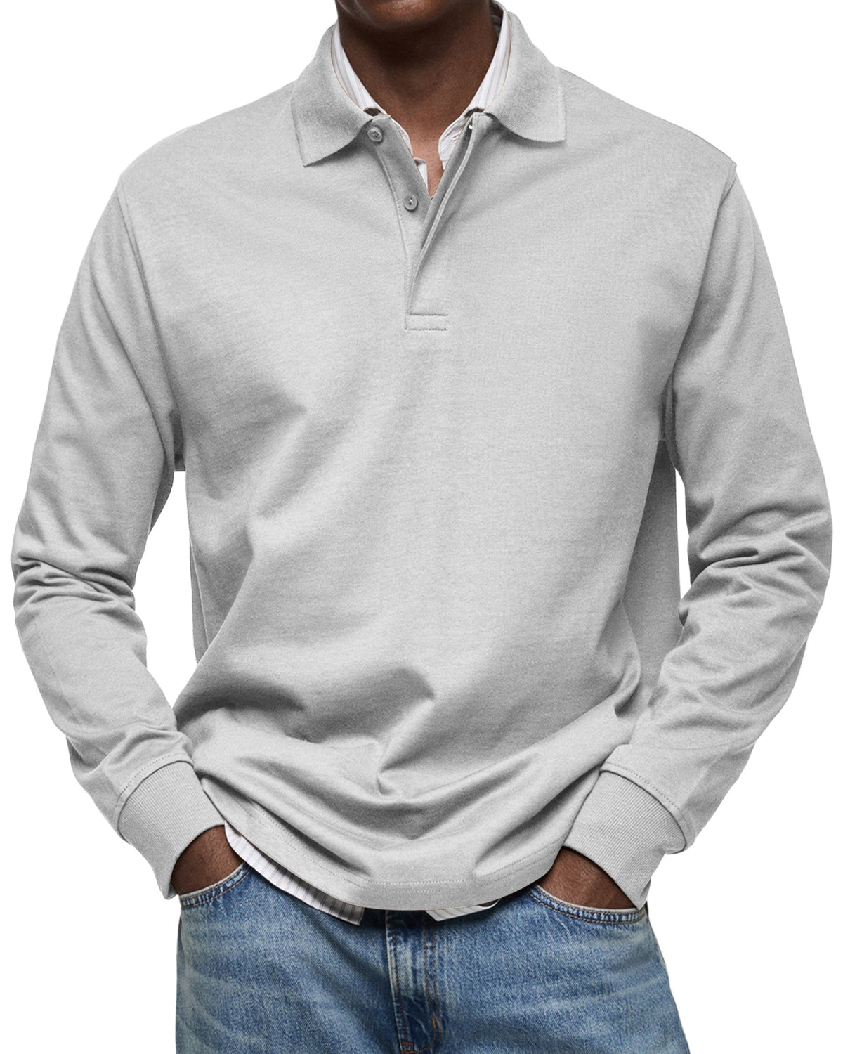 Caleb | Men's Casual Long-Sleeve Polo