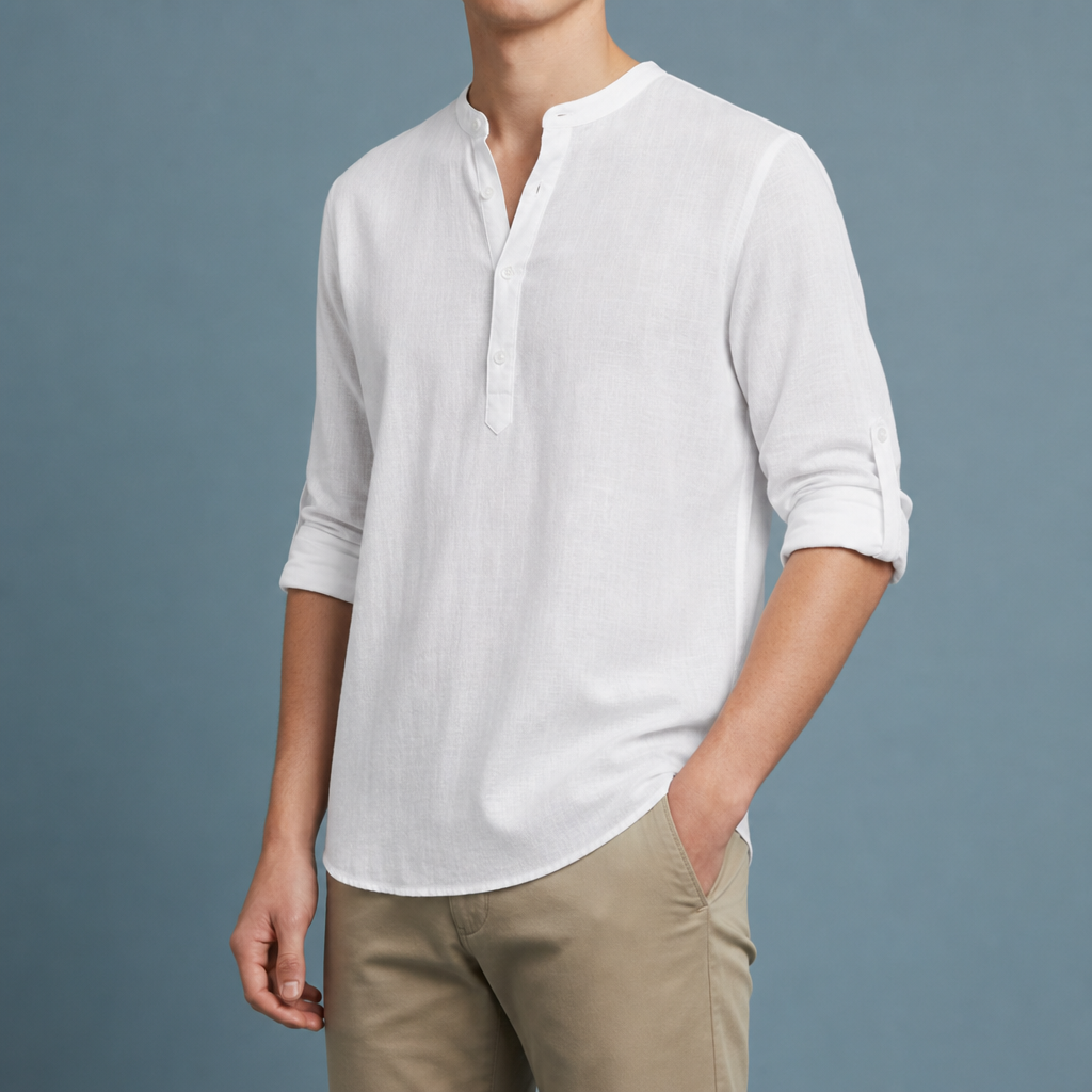Roussillon Linen Henley Shirt