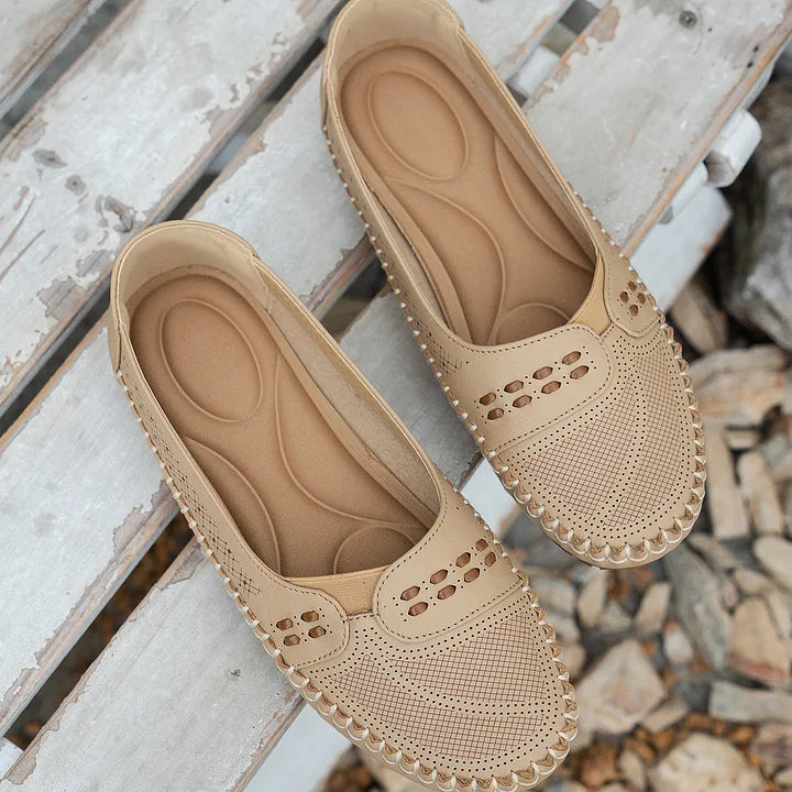 Women's Ballet Flats with Padded Insole | Breathable Upper and Non Slip Rubber Sole, Light Build | Size 5.5-10, 4 Colors