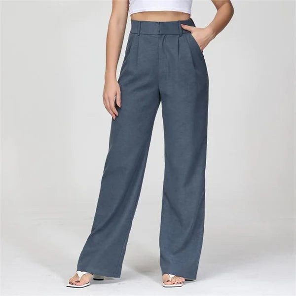 Women's Fitted Flared Pants – High Rise Flare Leg Dress Trousers