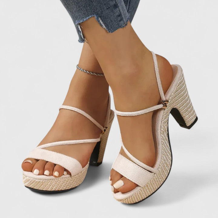 Justyna | Elegant Orthopedic Heels in Black and White
