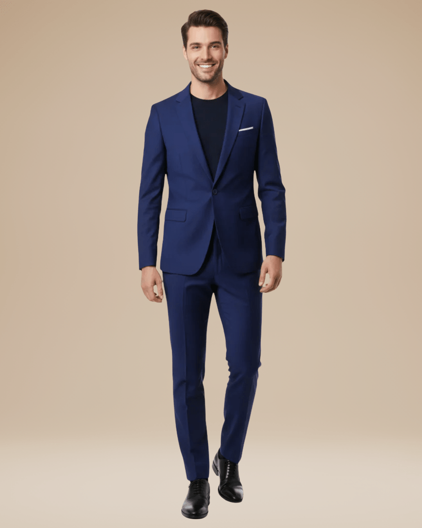 Men's Two-Piece Suit, Notched Lapels, Long Sleeves, Slim Fit