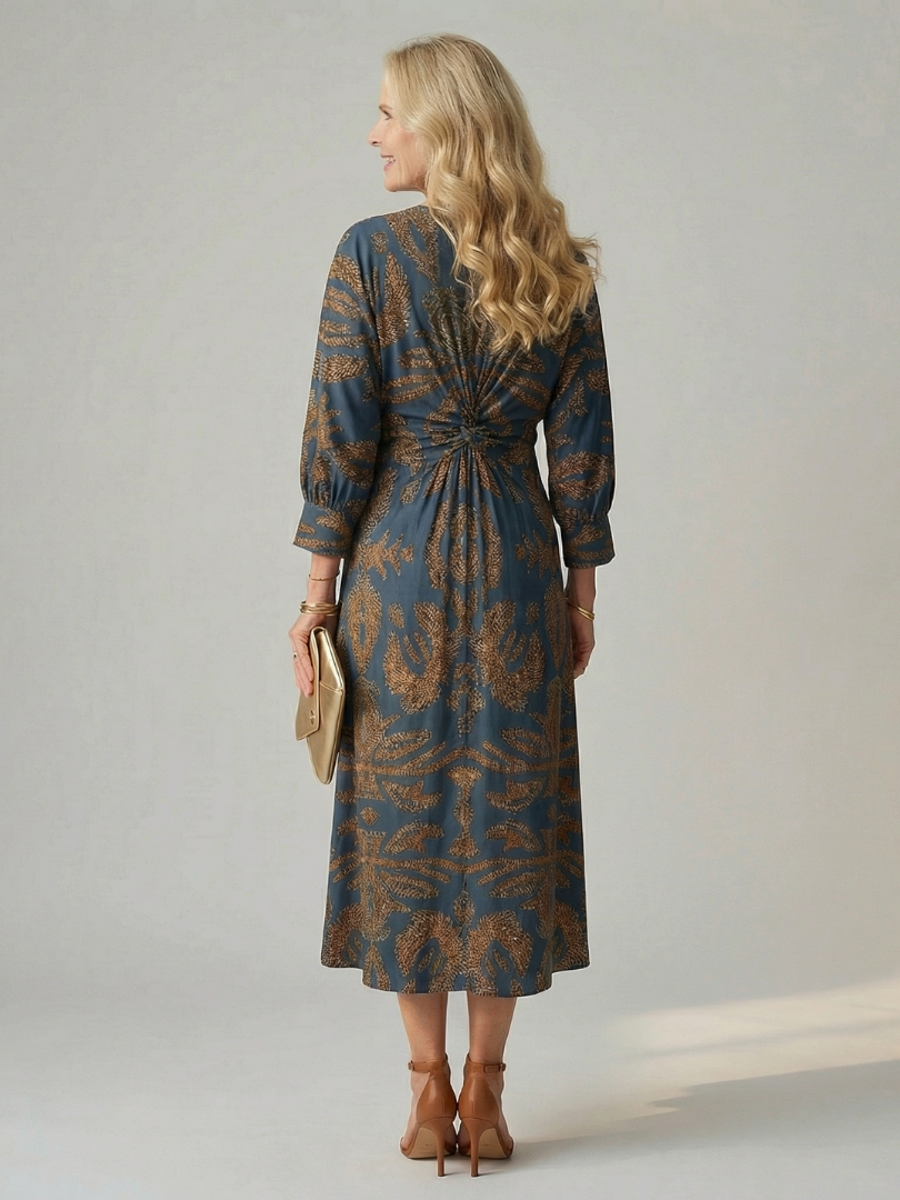 Lune | Natural Crossover Midi Dress™