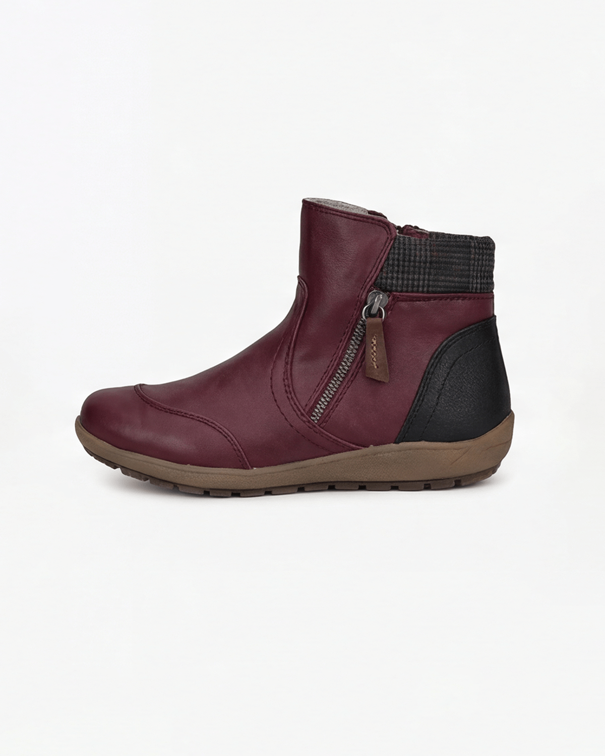 Casilda Knit-Collar Flat Ankle Boots