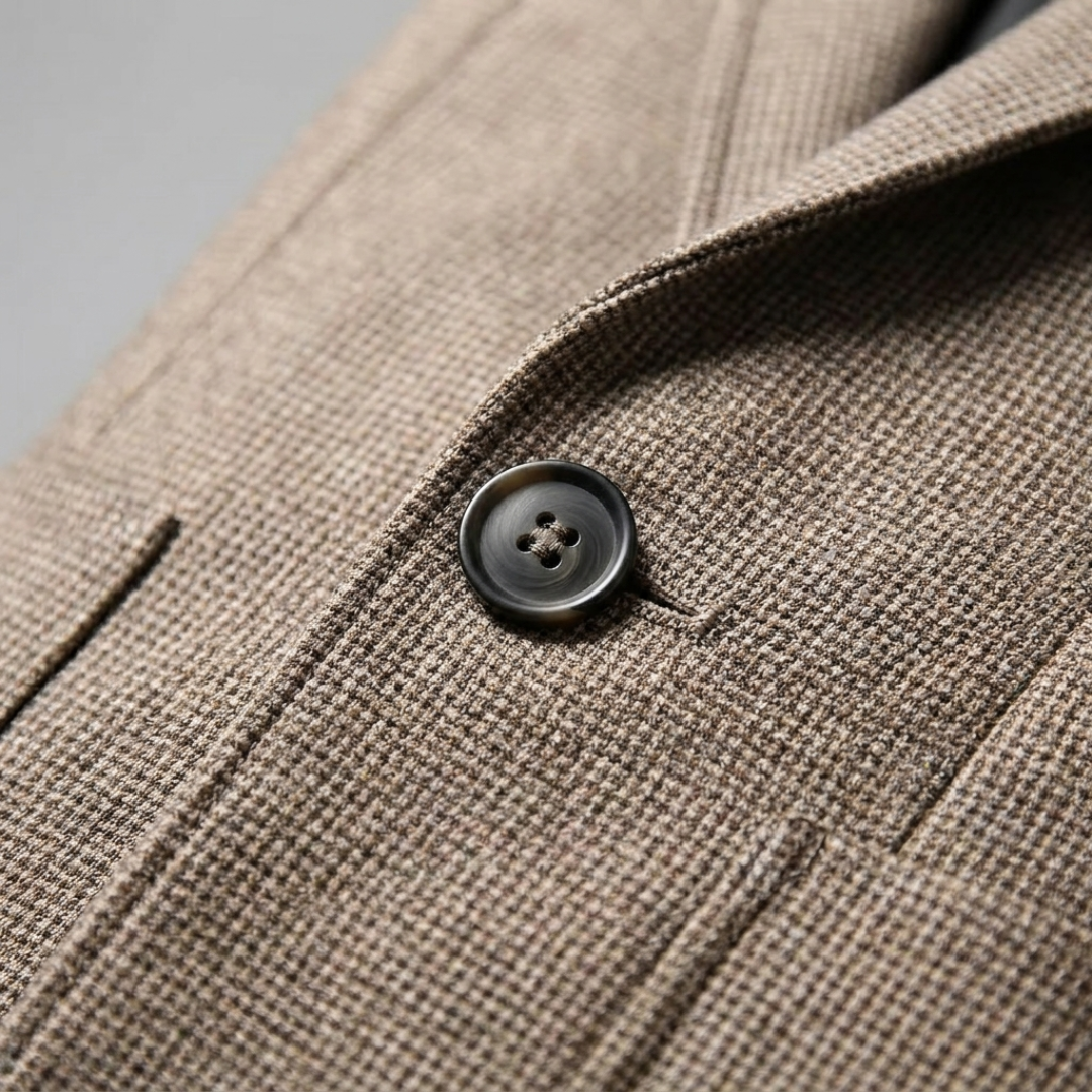 Men's Slim Blazer, Notched Lapels, Two Button Front