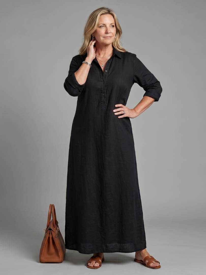Veronica | Long Sleeve Maxi Dress with Loose Silhouette™