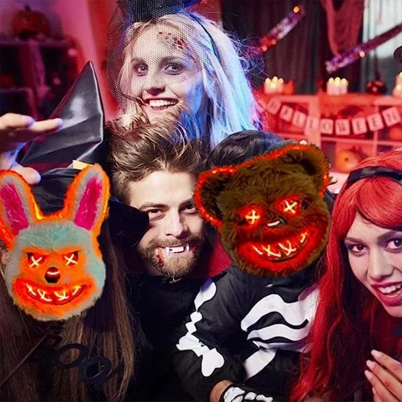 Halloween's LED Light-Up Eyes Mask | Rabbit or Bear Design