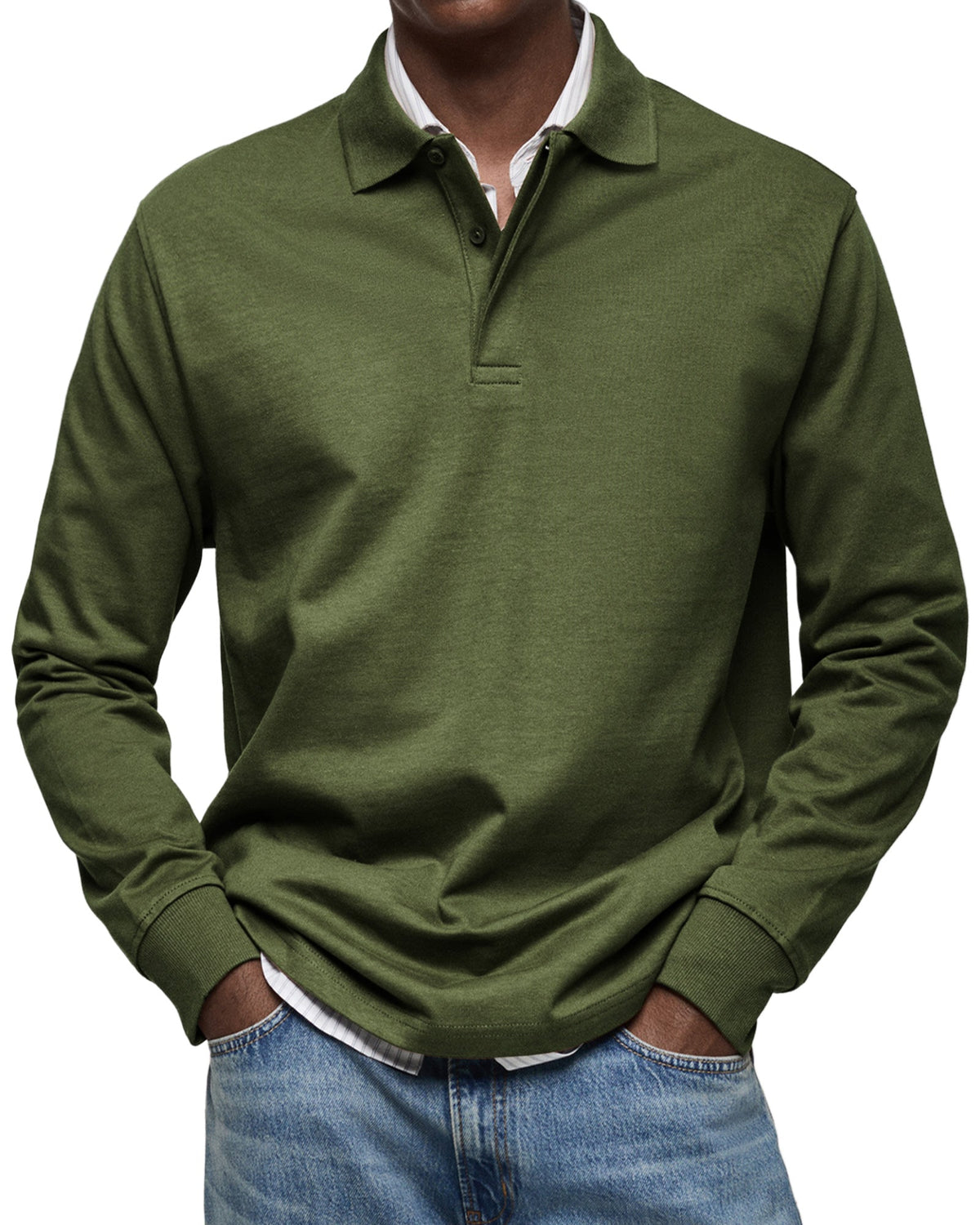 Caleb | Men's Casual Long-Sleeve Polo