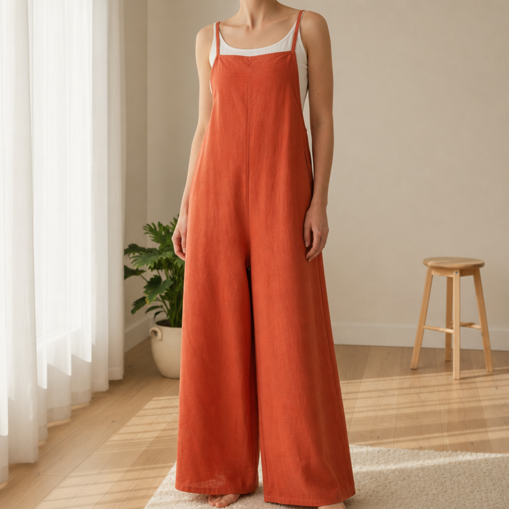 Corte Linen Bib Overall Jumpsuit