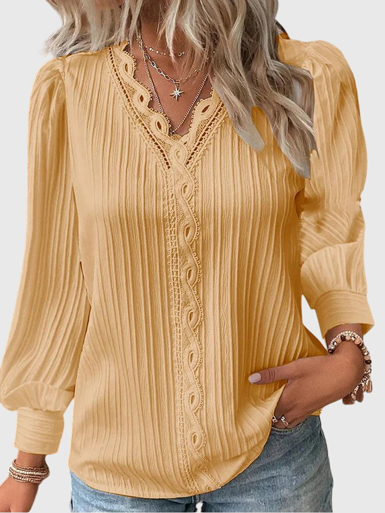 Andrea | Womens Pullover Blouse with Tailored Silhouette | Easy Care, Dress Up or Down | Black, Blue, Green and More S-4XL